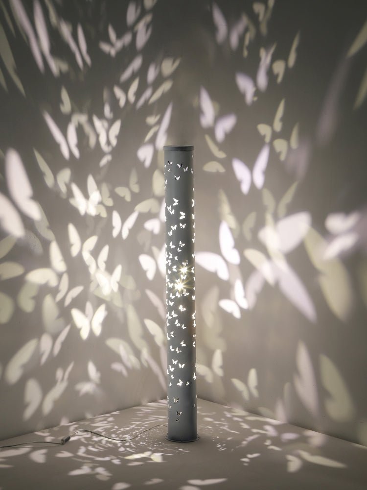 Column Floor Lamp with Cut Out Design for Ambient Lighting
