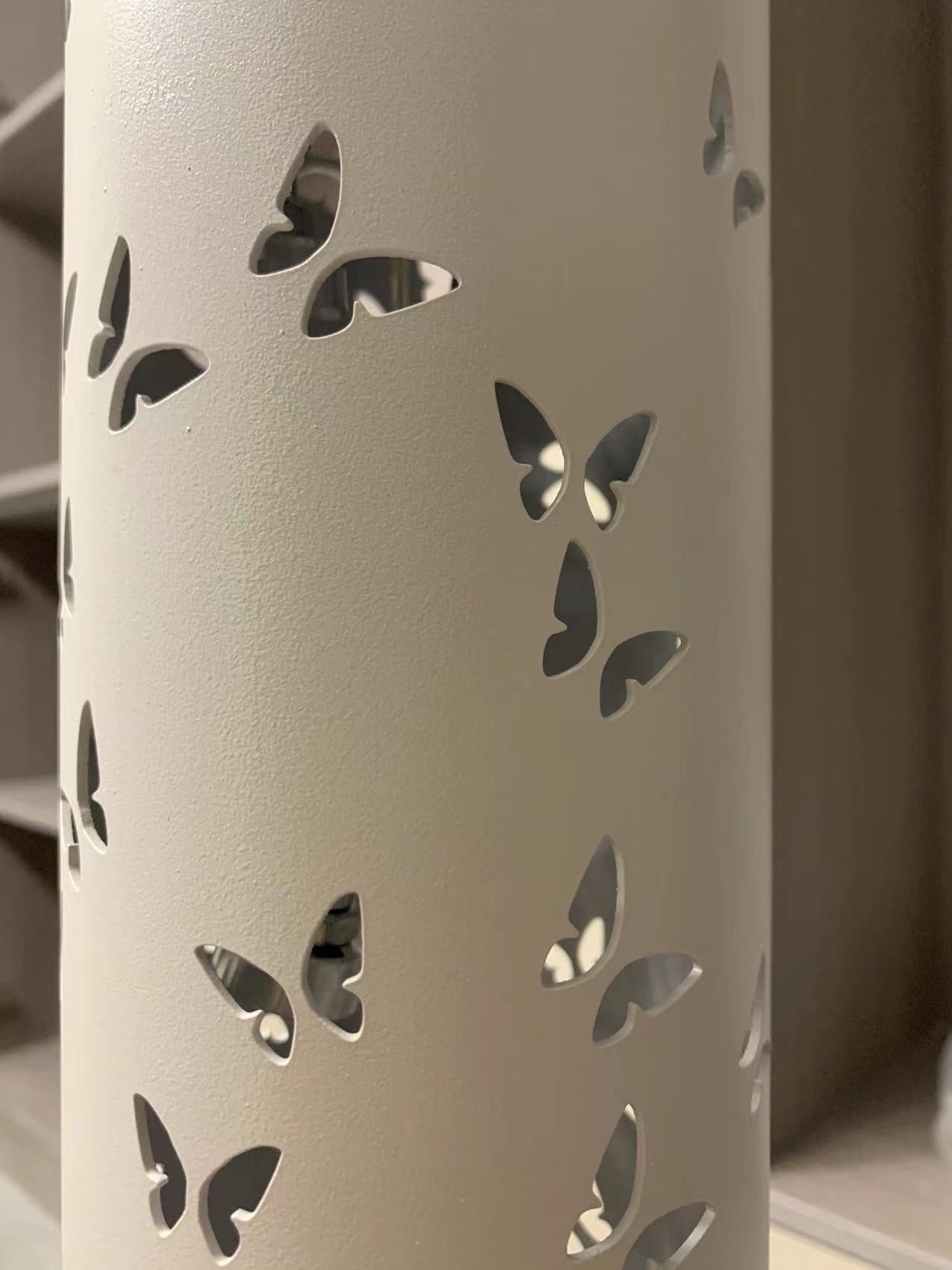 Column Floor Lamp with Cut Out Design for Ambient Lighting