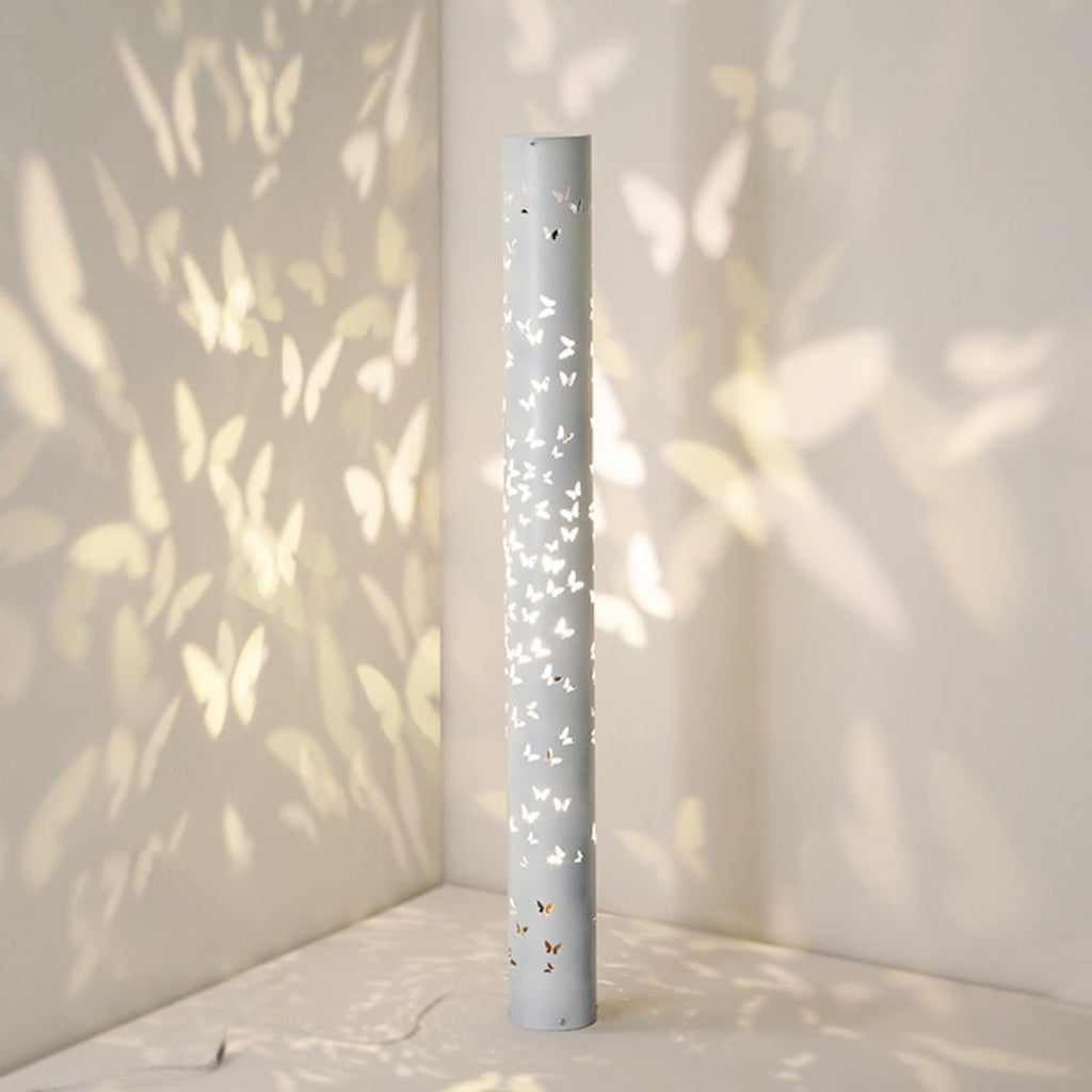 Column Floor Lamp with Cut Out Design for Ambient Lighting