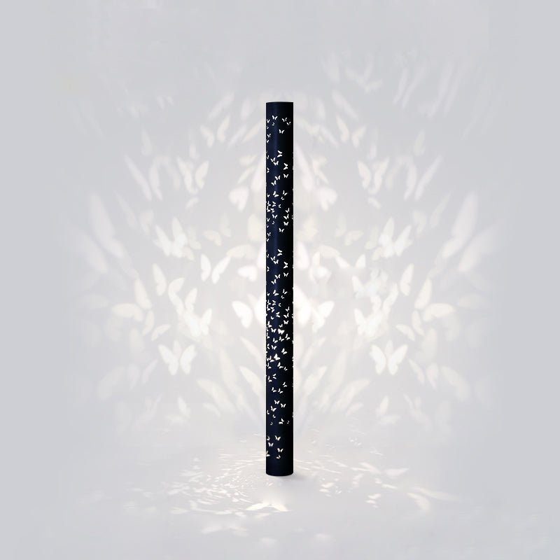 Column Floor Lamp with Cut Out Design for Ambient Lighting
