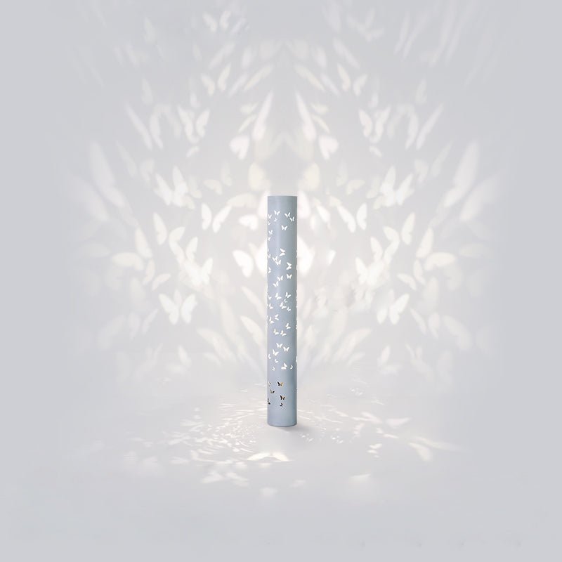 Column Floor Lamp with Cut Out Design for Ambient Lighting