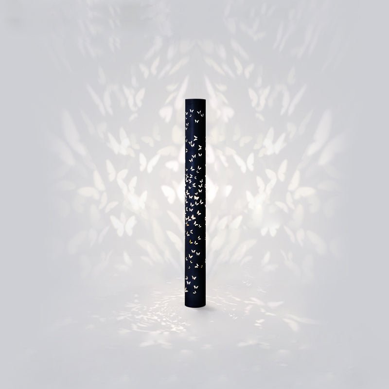 Column Floor Lamp with Cut Out Design for Ambient Lighting