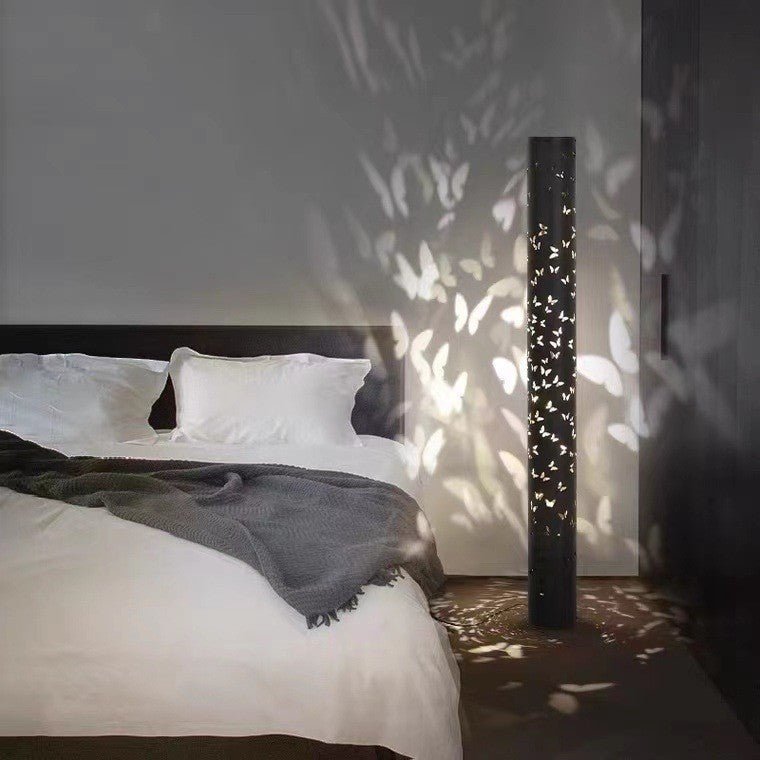 Column Floor Lamp with Cut Out Design for Ambient Lighting