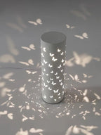 Column Floor Lamp with Cut Out Design for Ambient Lighting