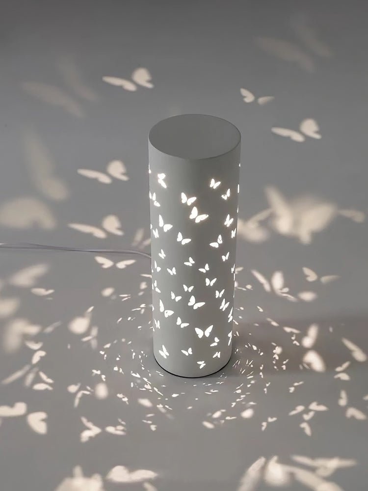 Column Floor Lamp with Cut Out Design for Ambient Lighting