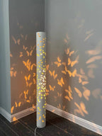 Column Floor Lamp with Cut Out Design for Ambient Lighting