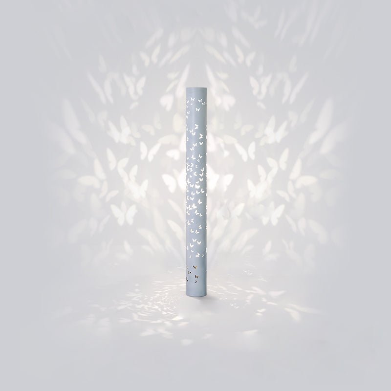 Column Floor Lamp with Cut Out Design for Ambient Lighting