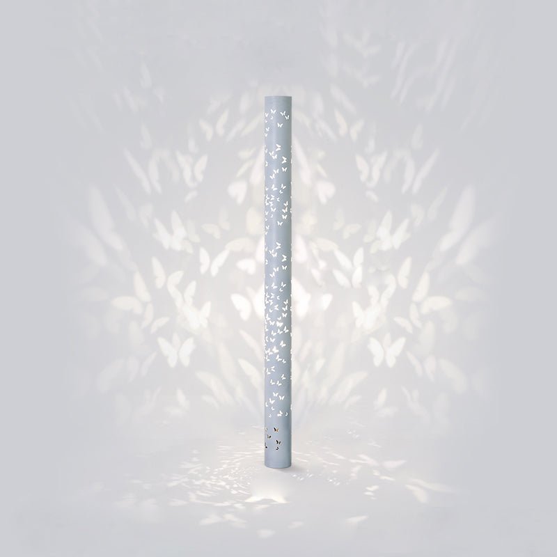 Column Floor Lamp with Cut Out Design for Ambient Lighting