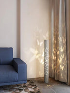Column Floor Lamp with Cut Out Design for Ambient Lighting