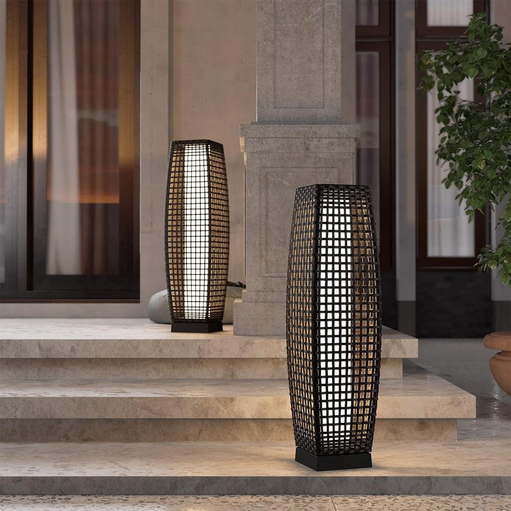 Column Floor Lamp with Cut Out Pattern