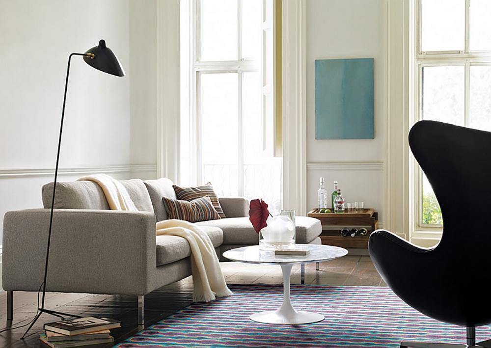Adjustable Arm Floor Lamp with Mid-Century Modern Design