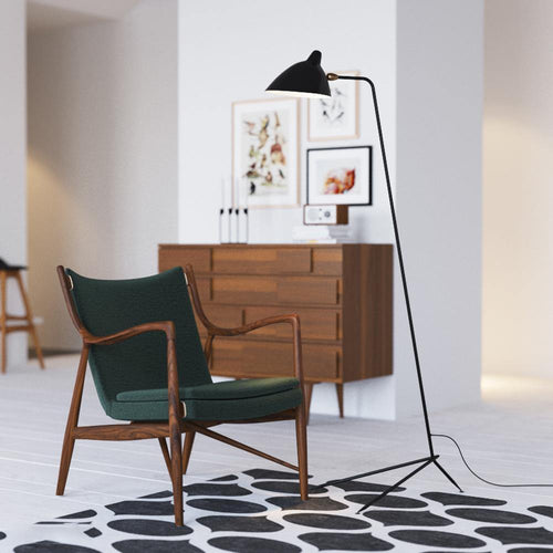 Adjustable Arm Floor Lamp with Mid-Century Modern Design