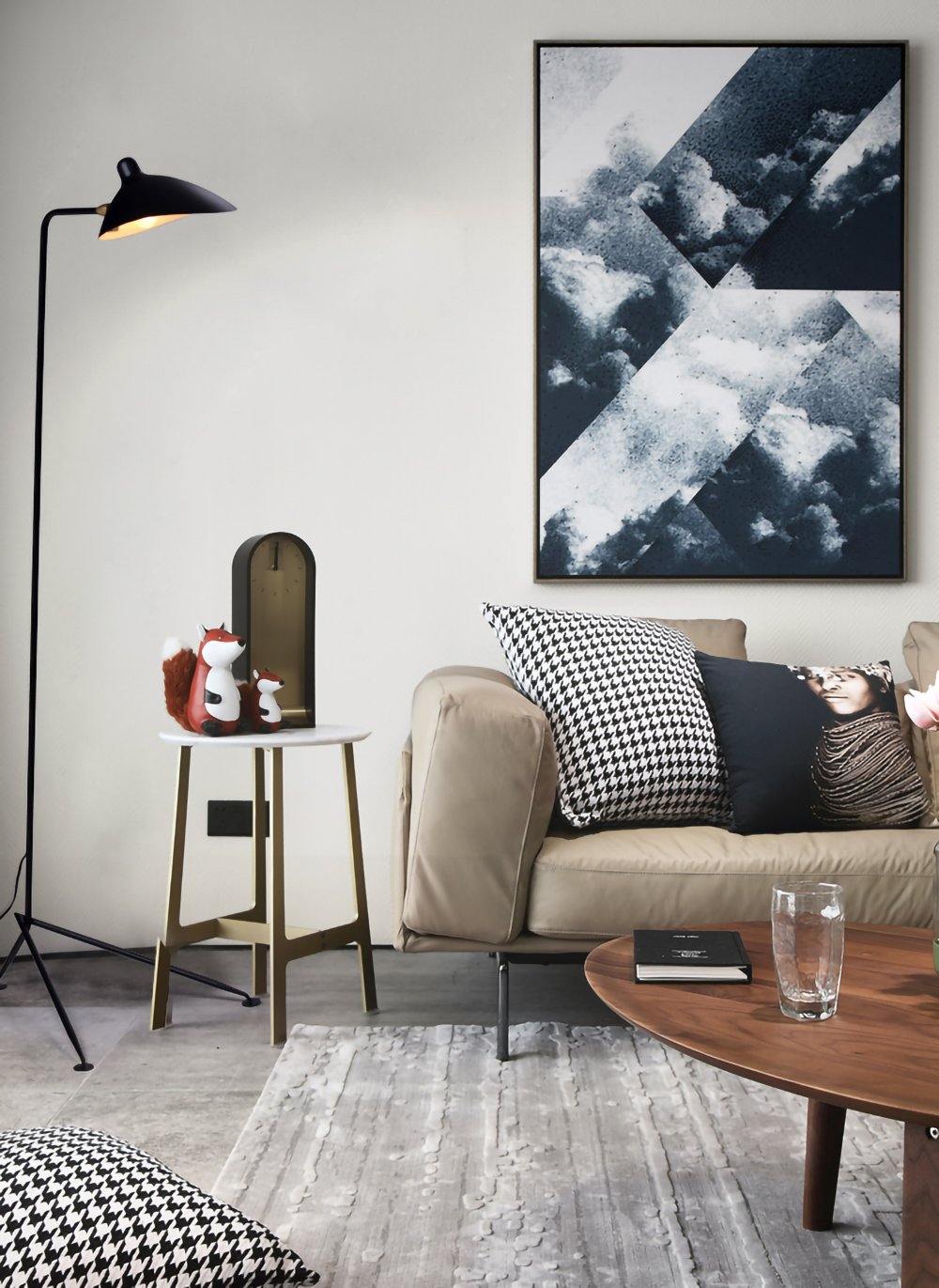 Adjustable Arm Floor Lamp with Mid-Century Modern Design