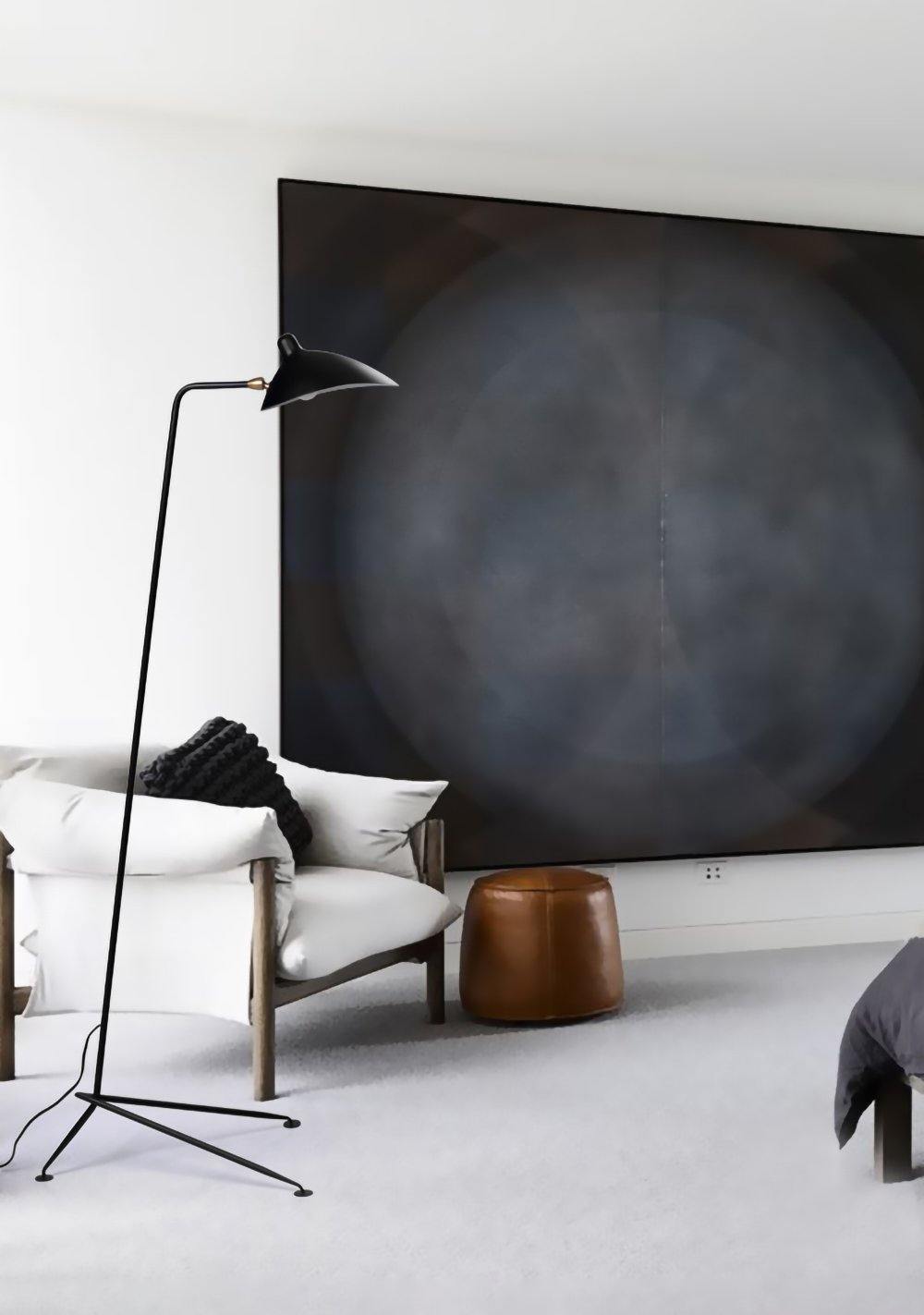 Adjustable Arm Floor Lamp with Mid-Century Modern Design