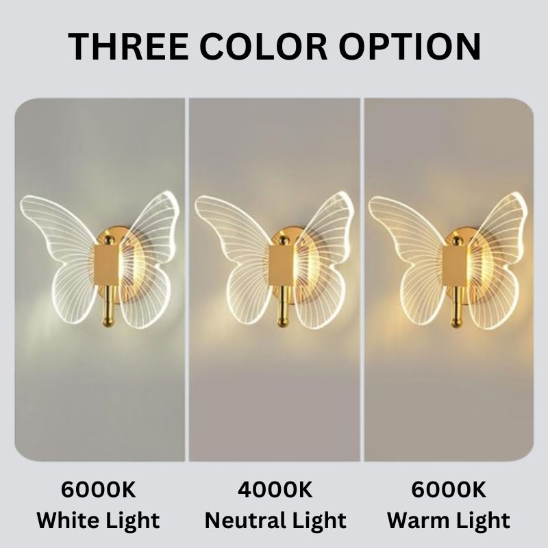 Butterfly LED Wall Light with Acrylic Wings