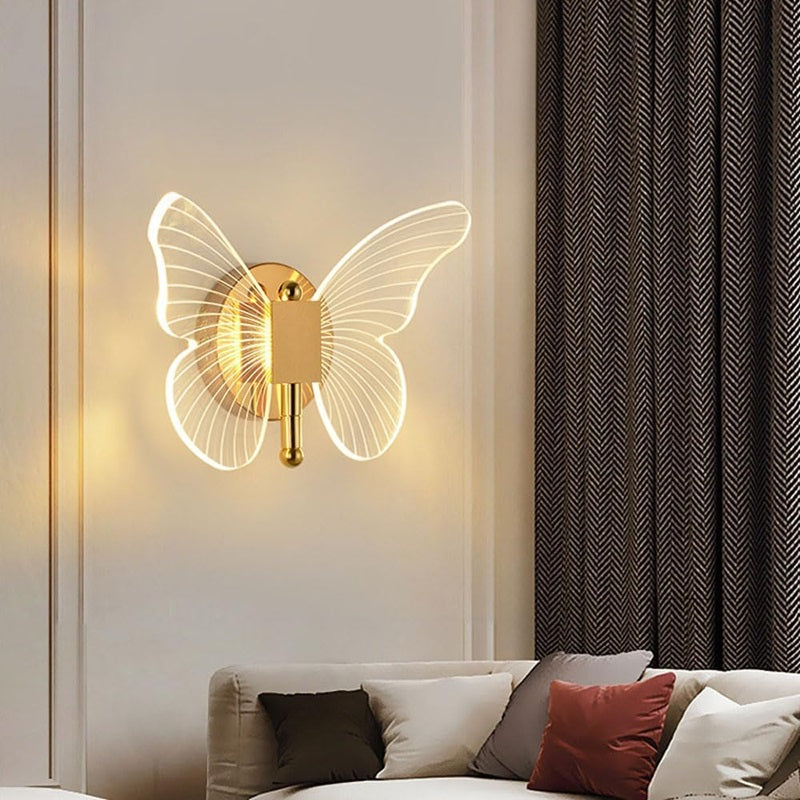 Butterfly LED Wall Light with Acrylic Wings