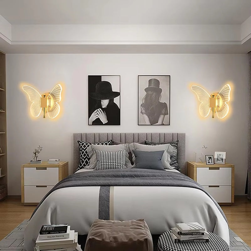 Butterfly LED Wall Light with Acrylic Wings