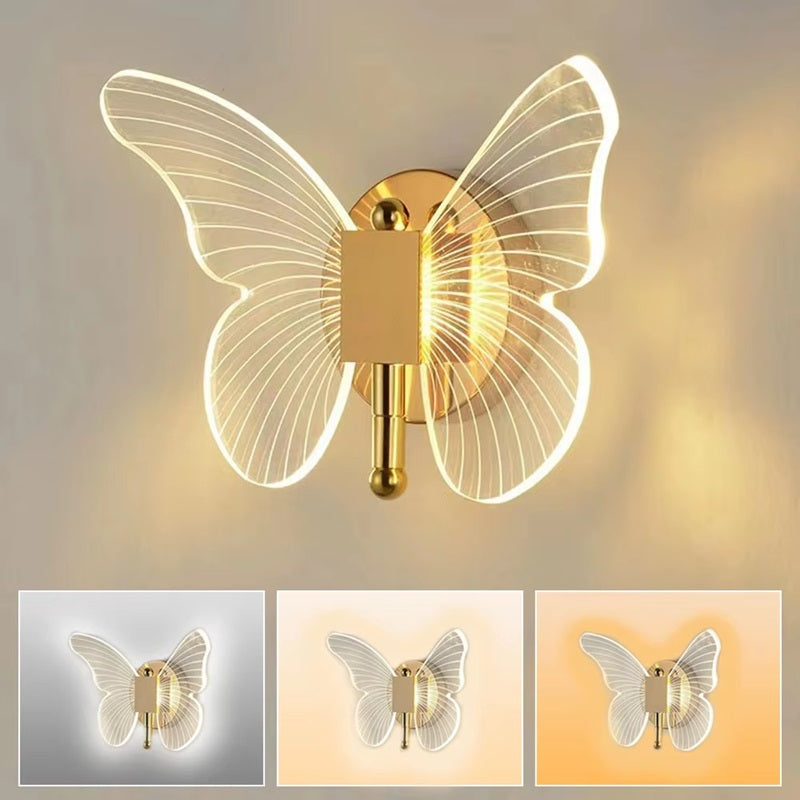 Butterfly LED Wall Light with Acrylic Wings
