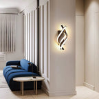 Modern Twisted LED Wall Sconce with Gold Finish