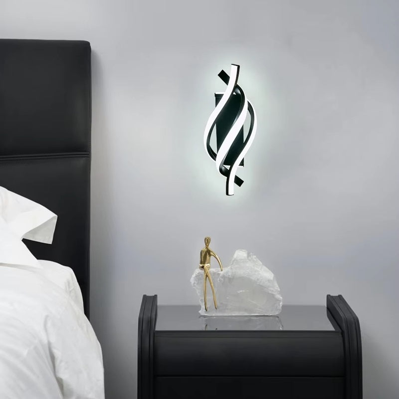 Modern Twisted LED Wall Sconce with Gold Finish