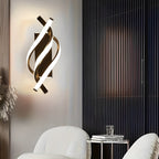 Modern Twisted LED Wall Sconce with Gold Finish